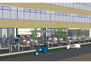 KML voorgevel + koffie café